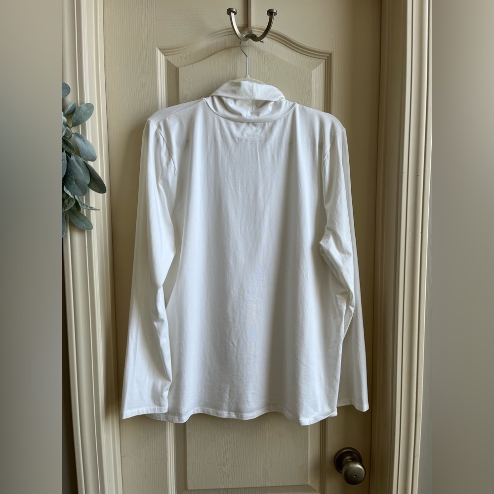 J.Jill White Long Sleeve Turtleneck Soft Pure Jill Material - Picture 7 of 9